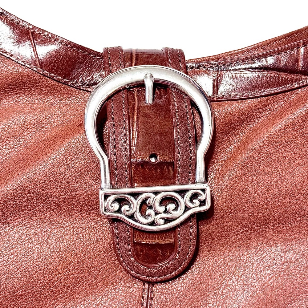 Brighton Rich Brown Leather Shoulder Bag - Picture 4 of 7